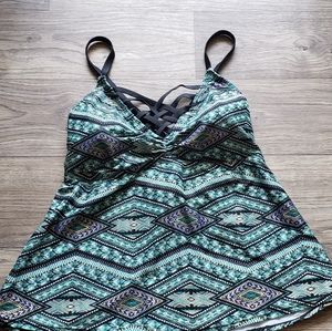 Plus Size Strappy Swim Top